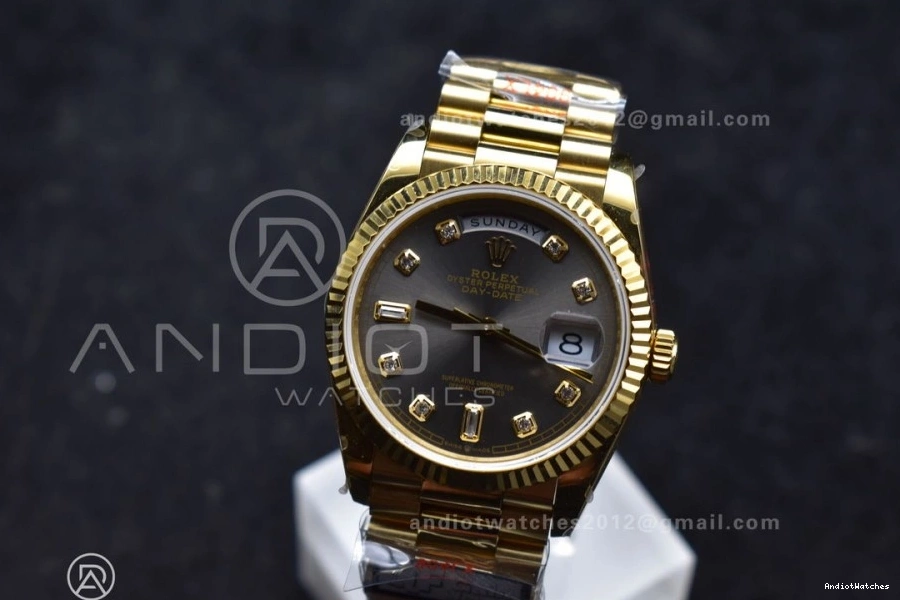 Bracelet Square Best Grey Steel QF 36 President DayDate YG on with Weight) V5 Diamond Dial Sophisticated vr3255 (Gain 698 904L Edition 0825